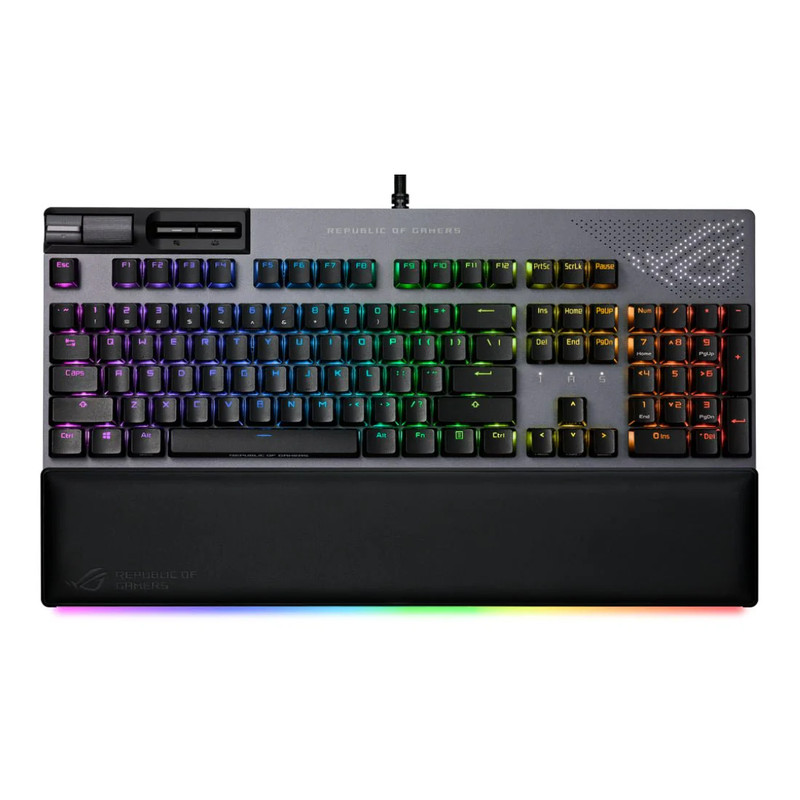 Asus ROG Strix Flare II Animate RGB Mechanical Wired Gaming Keyboard - Gunmetal - لوحة مفاتيح